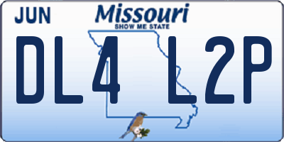 MO license plate DL4L2P