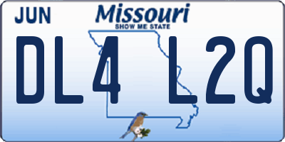 MO license plate DL4L2Q