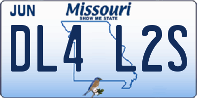 MO license plate DL4L2S