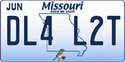MO license plate DL4L2T