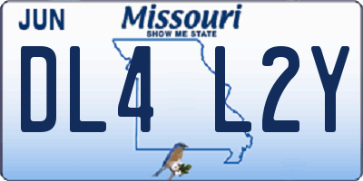 MO license plate DL4L2Y