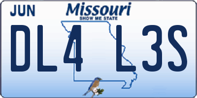 MO license plate DL4L3S
