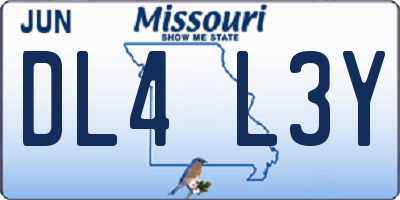 MO license plate DL4L3Y