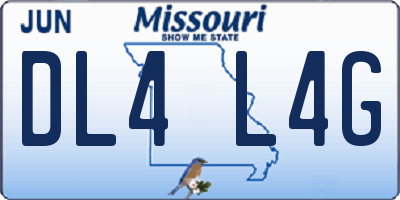 MO license plate DL4L4G