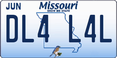 MO license plate DL4L4L