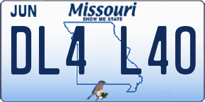 MO license plate DL4L4O
