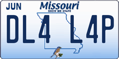 MO license plate DL4L4P