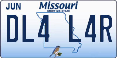 MO license plate DL4L4R