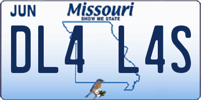 MO license plate DL4L4S