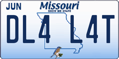 MO license plate DL4L4T