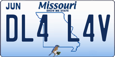MO license plate DL4L4V