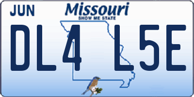 MO license plate DL4L5E
