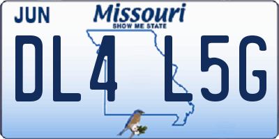 MO license plate DL4L5G
