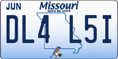 MO license plate DL4L5I