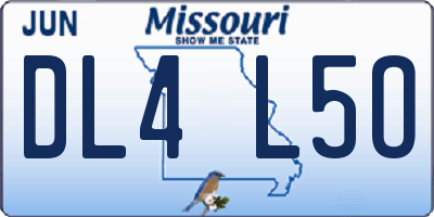 MO license plate DL4L5O