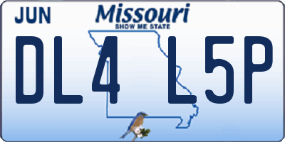 MO license plate DL4L5P