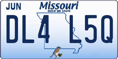 MO license plate DL4L5Q
