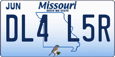 MO license plate DL4L5R