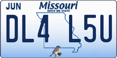 MO license plate DL4L5U