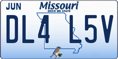 MO license plate DL4L5V
