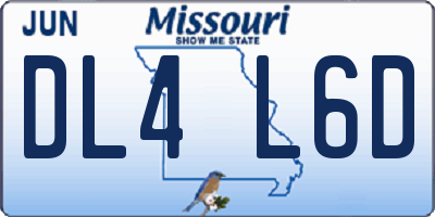 MO license plate DL4L6D