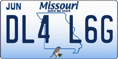 MO license plate DL4L6G