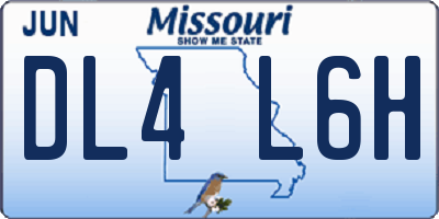 MO license plate DL4L6H