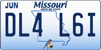 MO license plate DL4L6I