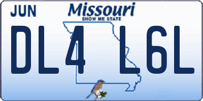 MO license plate DL4L6L