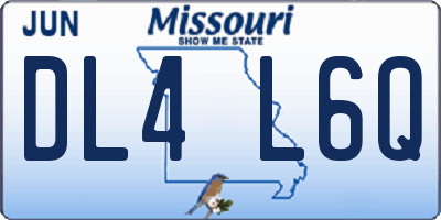 MO license plate DL4L6Q