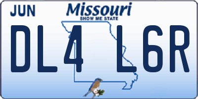 MO license plate DL4L6R