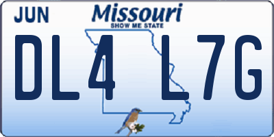 MO license plate DL4L7G