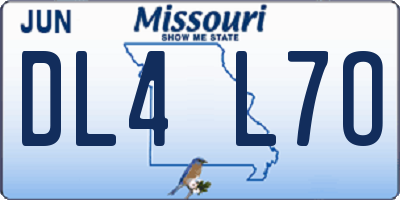 MO license plate DL4L7O