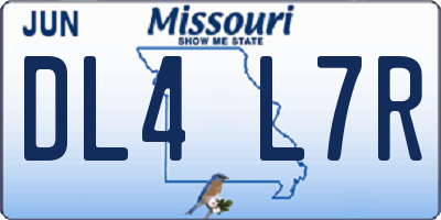 MO license plate DL4L7R