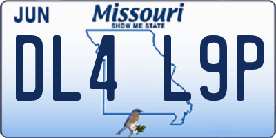 MO license plate DL4L9P