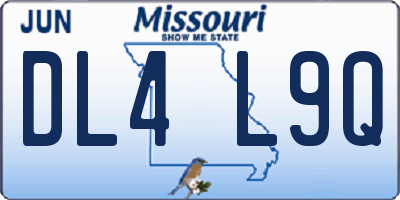 MO license plate DL4L9Q