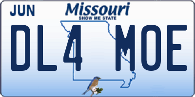 MO license plate DL4M0E