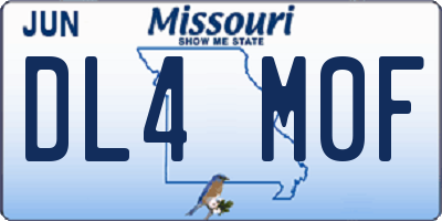 MO license plate DL4M0F