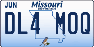 MO license plate DL4M0Q
