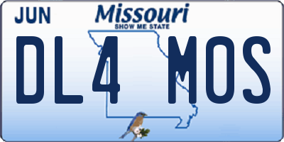 MO license plate DL4M0S