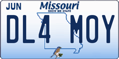 MO license plate DL4M0Y