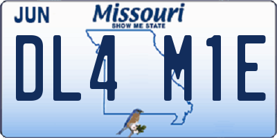 MO license plate DL4M1E