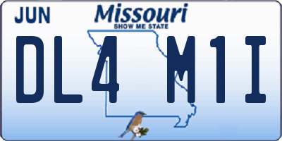 MO license plate DL4M1I