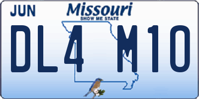 MO license plate DL4M1O