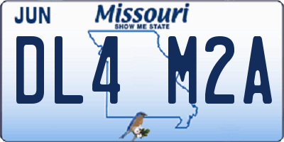 MO license plate DL4M2A