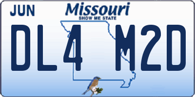 MO license plate DL4M2D
