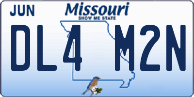 MO license plate DL4M2N
