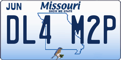 MO license plate DL4M2P