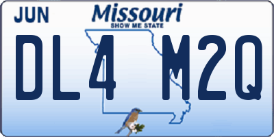 MO license plate DL4M2Q