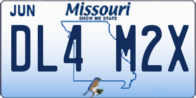 MO license plate DL4M2X
